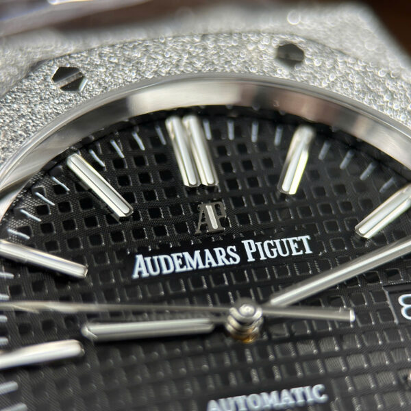 Đồng hồ Audemars Piguet Replica 11 Royal Oak 15410 Frosted Gold mặt đen máy cơ tự động xưởng APS 41mm (2)