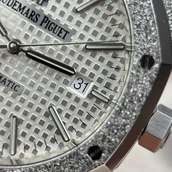 Đồng hồ Audemars Piguet Replica 11 Royal Oak 15410 Frosted mặt trắng máy cơ tự động xưởng APS 41mm (1)