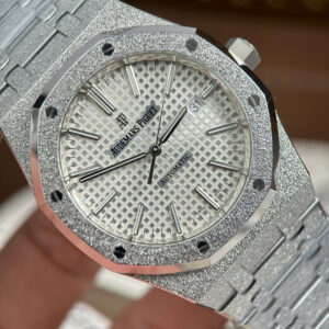 Đồng hồ Audemars Piguet Replica 11 Royal Oak 15410 Frosted mặt trắng máy cơ tự động xưởng APS 41mm (1)
