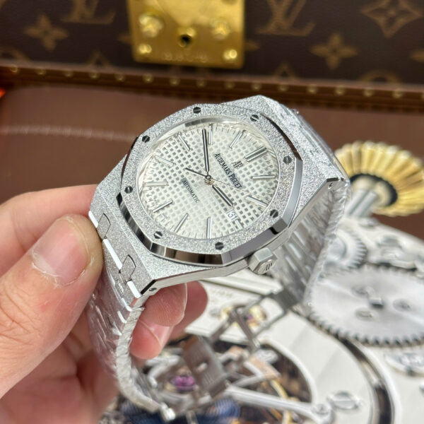 Đồng hồ Audemars Piguet Replica 11 Royal Oak 15410 Frosted mặt trắng máy cơ tự động xưởng APS 41mm (1)