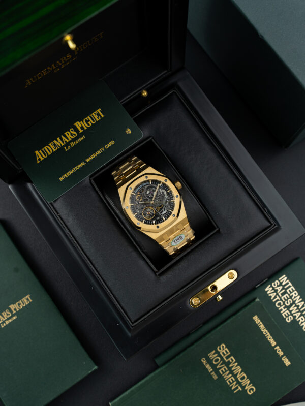 Đồng hồ Audemars Piguet Replica 11 Royal Oak Openworked 15407 mạ vàng mặt lộ cơ 41mm (2)