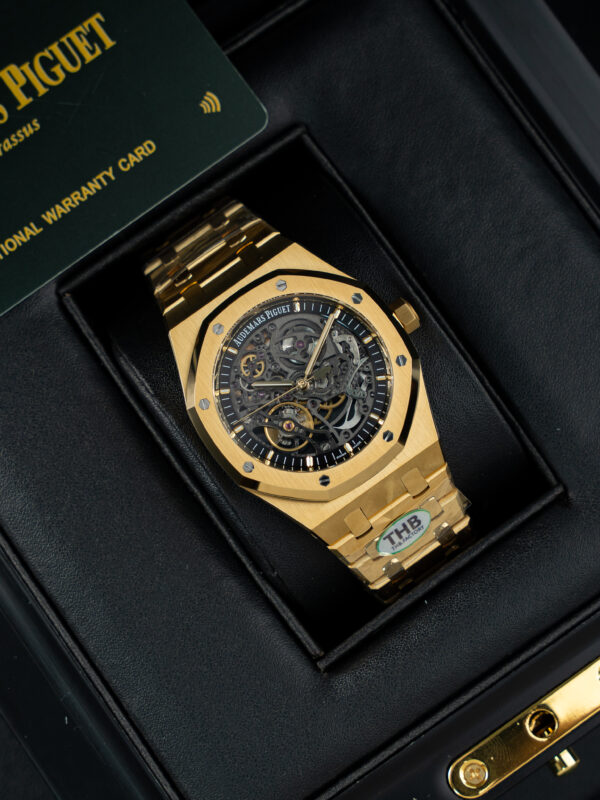 Đồng hồ Audemars Piguet Replica 11 Royal Oak Openworked 15407 mạ vàng mặt lộ cơ 41mm (2)