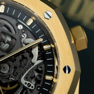 Đồng hồ Audemars Piguet Replica 11 Royal Oak Openworked 15407 mạ vàng mặt lộ cơ 41mm (2)