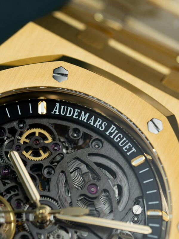 Đồng hồ Audemars Piguet Replica 11 Royal Oak Openworked 15407 mạ vàng mặt lộ cơ 41mm (2)