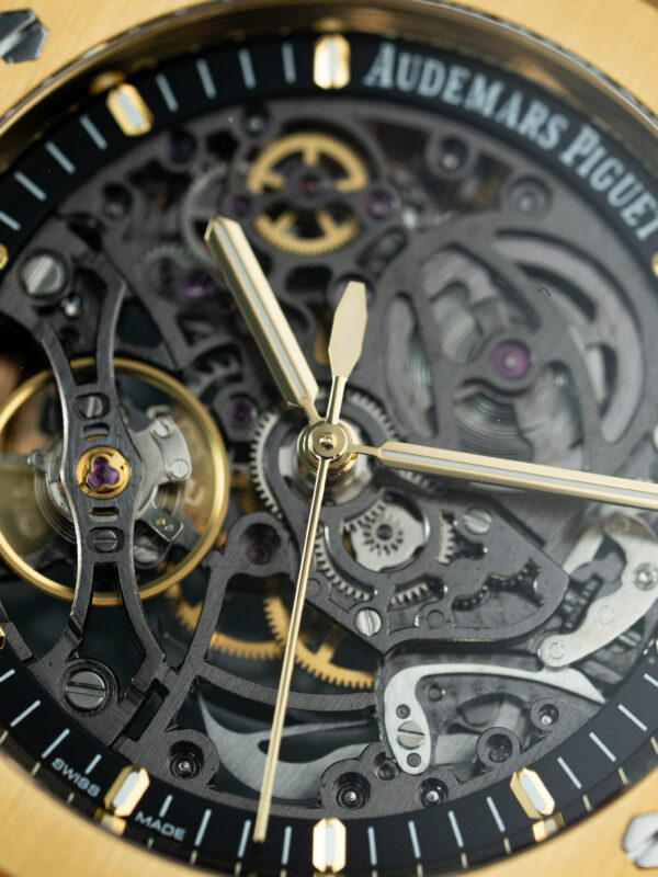 Đồng hồ Audemars Piguet Replica 11 Royal Oak Openworked 15407 mạ vàng mặt lộ cơ 41mm (2)