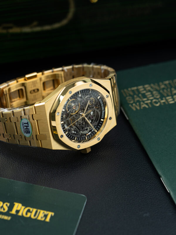 Đồng hồ Audemars Piguet Replica 11 Royal Oak Openworked 15407 mạ vàng mặt lộ cơ 41mm (2)