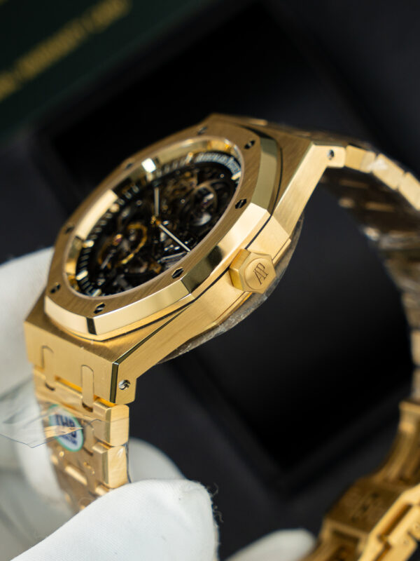 Đồng hồ Audemars Piguet Replica 11 Royal Oak Openworked 15407 mạ vàng mặt lộ cơ 41mm (2)
