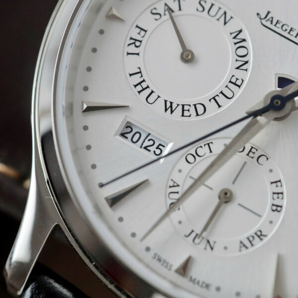 Đồng hồ Jaeger LeCoultre Master Ultrathin Perpetual Calendar Rep 11 mặt trắng dây da xưởng VR 39mm (2)