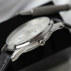 Đồng hồ Jaeger LeCoultre Rep 11 Master Ultra Thin Power Reserve mặt bạc dây da xưởng ZF 39mm (2)