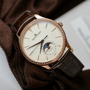 Đồng hồ Jaeger LeCoultre Replica 11 Master Ultra Thin Power Reserve mạ vàng hồng dây da xưởng ZF 39mm (2)