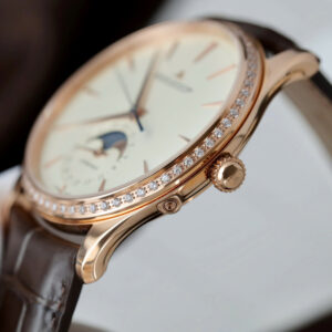 Đồng hồ Jaeger LeCoultre Replica 11 Master Ultra Thin Power Reserve mạ vàng hồng dây da xưởng ZF 39mm (2)