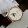 Đồng hồ Jaeger LeCoultre Replica 11 Master Ultra Thin Power Reserve mạ vàng hồng dây da xưởng ZF 39mm (2)