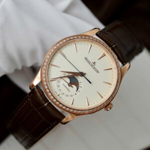 Đồng hồ Jaeger LeCoultre Replica 11 Master Ultra Thin Power Reserve mạ vàng hồng dây da xưởng ZF 39mm (2)