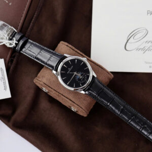 Đồng hồ Jaeger Lecoultre Rep 11 Master Ultrathin Moon mặt đen dây da 39mm (2)