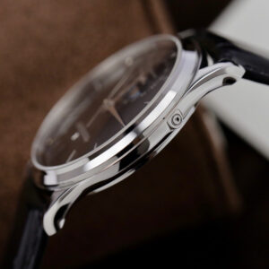 Đồng hồ Jaeger Lecoultre Rep 11 Master Ultrathin Moon mặt đen dây da 39mm (2)