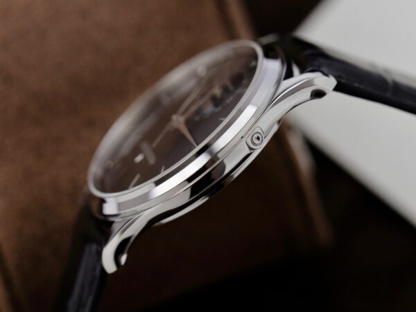 Đồng hồ Jaeger Lecoultre Rep 11 Master Ultrathin Moon mặt đen dây da 39mm (2)