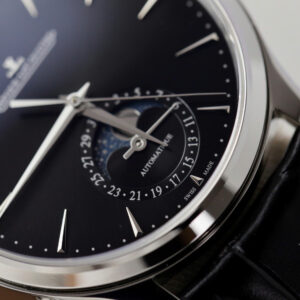 Đồng hồ Jaeger Lecoultre Rep 11 Master Ultrathin Moon mặt đen dây da 39mm (2)