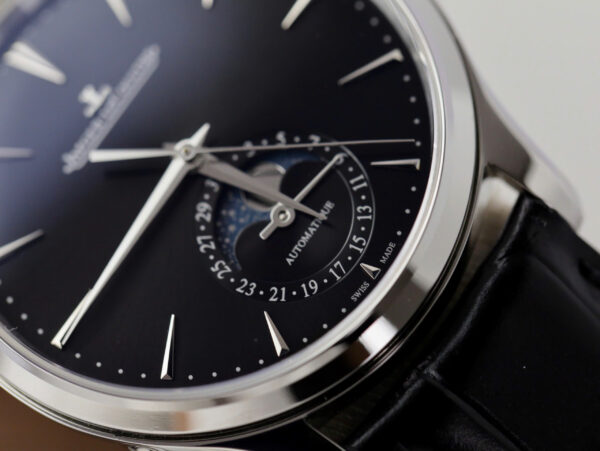 Đồng hồ Jaeger Lecoultre Rep 11 Master Ultrathin Moon mặt đen dây da 39mm (2)