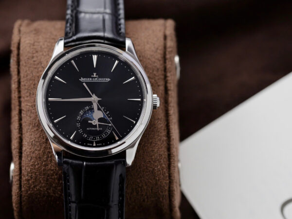 Đồng hồ Jaeger Lecoultre Rep 11 Master Ultrathin Moon mặt đen dây da 39mm (2)
