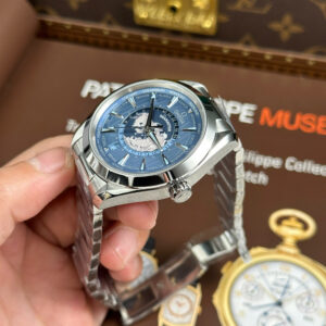 Đồng hồ Omega Rep 11 Seamaster Aqua Terra Worldtimer Summer Blue dây kim loại nhà máy VS 43mm (2)