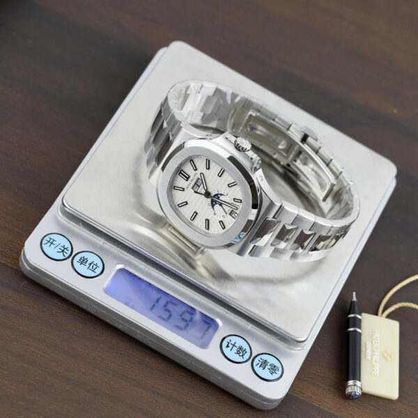 Đồng hồ Patek Philippe Nautilus 5726 Rep 11 mặt trắng dây kim loại nhà máy PPF 40 (2)