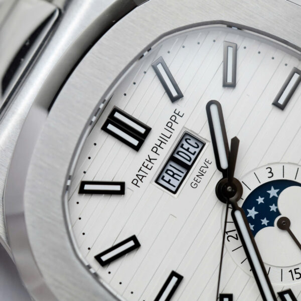 Đồng hồ Patek Philippe Nautilus 5726 Rep 11 mặt trắng dây kim loại nhà máy PPF 40 (2)