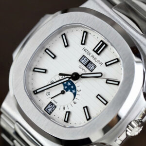 Đồng hồ Patek Philippe Nautilus 5726 Rep 11 mặt trắng dây kim loại nhà máy PPF 40 (2)