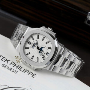 Đồng hồ Patek Philippe Nautilus 5726 Rep 11 mặt trắng dây kim loại nhà máy PPF 40 (2)