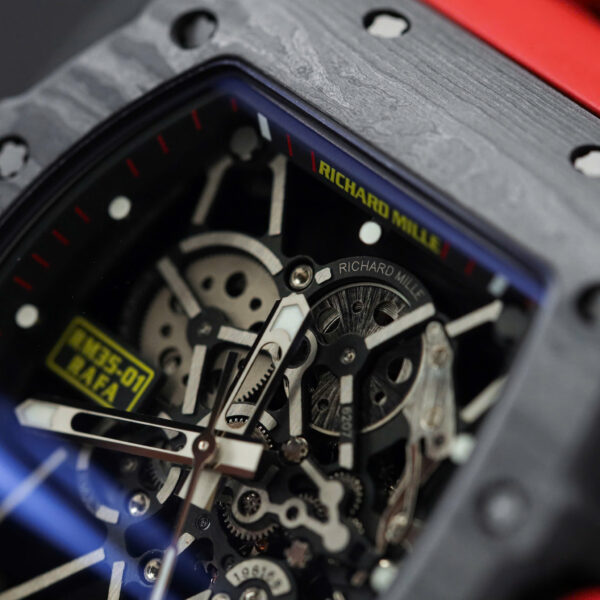 Đồng hồ Richard Mille RM35-01 Rep 11 màu đỏ vỏ carbon NTPT xưởng ZF 49,9x43mm (2)