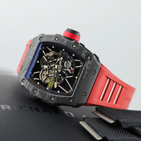 Đồng hồ Richard Mille RM35-01 Rep 11 màu đỏ vỏ carbon NTPT xưởng ZF 49,9x43mm (2)