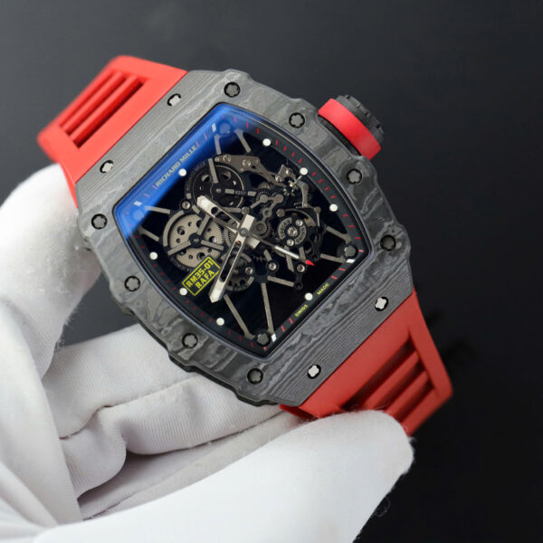 Đồng hồ Richard Mille RM35-01 Rep 11 màu đỏ vỏ carbon NTPT xưởng ZF 49,9x43mm (2)