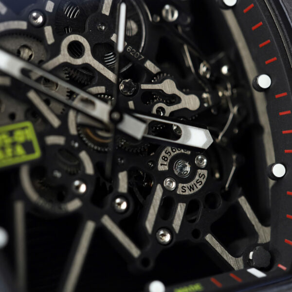 Đồng hồ Richard Mille RM35-01 Rep 11 vỏ carbon NTPT dây cao su trắng nhà máy ZF 49,9x43mm (2)