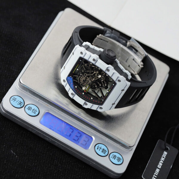 Đồng hồ Richard Mille RM35-01 Rep 11 vỏ carbon NTPT màu trắng nhà máy ZF 49,9x43mm (2)