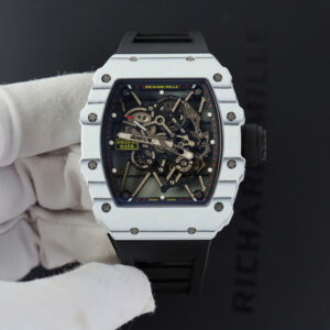 Đồng hồ Richard Mille RM35-01 Rep 11 vỏ carbon NTPT màu trắng nhà máy ZF 49,9x43mm (2)