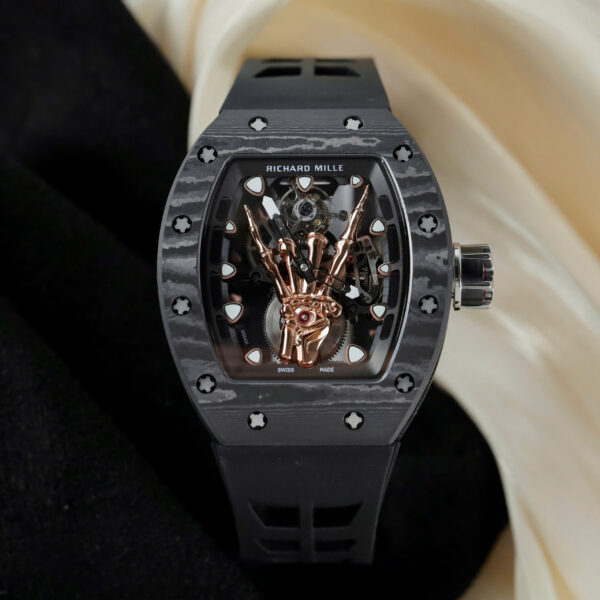 Đồng hồ Richard Mille Rep 11 RM66 Flying Tourbillon vỏ carbon dây cao su đen 42.7×49 (2)