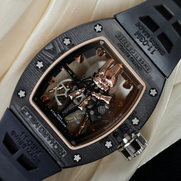 Đồng hồ Richard Mille Rep 11 RM66 Flying Tourbillon vỏ carbon dây cao su đen 42.7×49 (2)