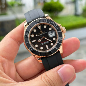 Đồng hồ Rolex Yacht-Master Rep 11 bọc vàng hồng 18K dây cao su 40mm (2)