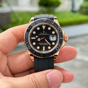 Đồng hồ Rolex Yacht-Master Rep 11 bọc vàng hồng 18K dây cao su 40mm (2)