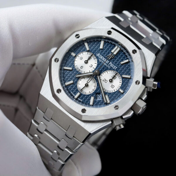 Đồng hồ Audemars Piguet Rep 1 1 Royal Oak Chronograph 26331ST mặt xanh dương nhà máy APS 41mm (8)