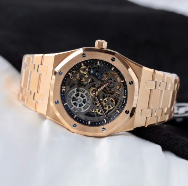 Đồng hồ Audemars Piguet Rep 11 Royal Oak Jumbo Extra-thin Openworked 16204 máy cơ tự động xưởng ZF 39mm (2)