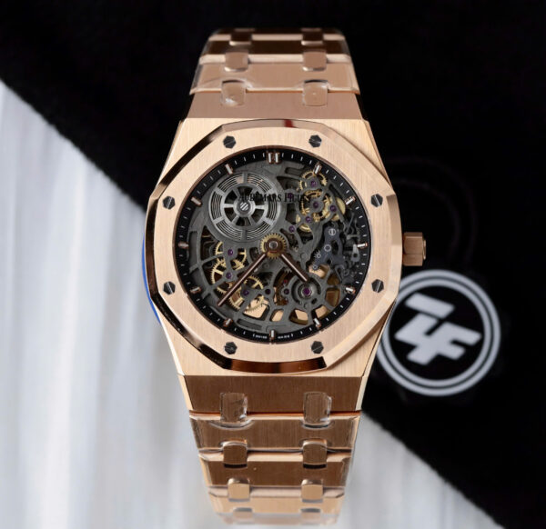 Đồng hồ Audemars Piguet Rep 11 Royal Oak Jumbo Extra-thin Openworked 16204 máy cơ tự động xưởng ZF 39mm (2)