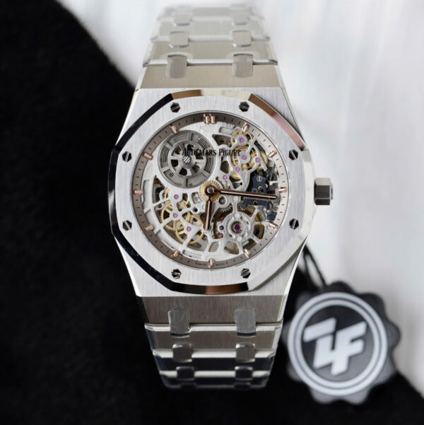 Đồng hồ Audemars Piguet Rep cao cấp Royal Oak Jumbo Extra-thin Openworked 16204 máy cơ Thụy Sỹ xưởng ZF 39mm (8)