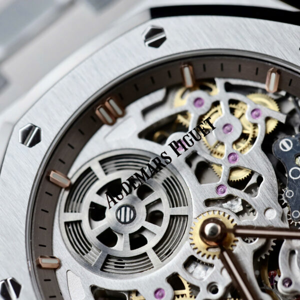 Đồng hồ Audemars Piguet Rep cao cấp Royal Oak Jumbo Extra-thin Openworked 16204 máy cơ Thụy Sỹ xưởng ZF 39mm (8)