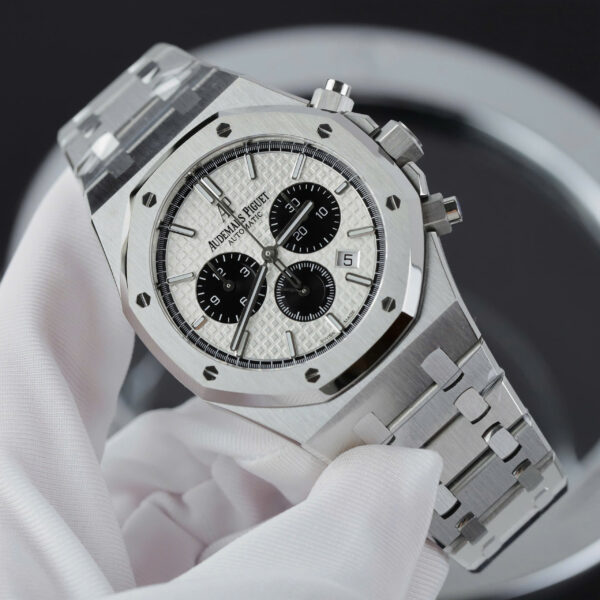 Đồng hồ Audemars Piguet Royal Oak Chronograph 26331ST Rep 11 nam mặt trắng nhà máy APS 41mm (2)