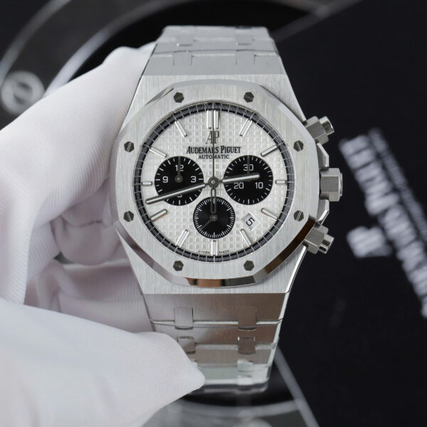 Đồng hồ Audemars Piguet Royal Oak Chronograph 26331ST Rep 11 nam mặt trắng nhà máy APS 41mm (2)