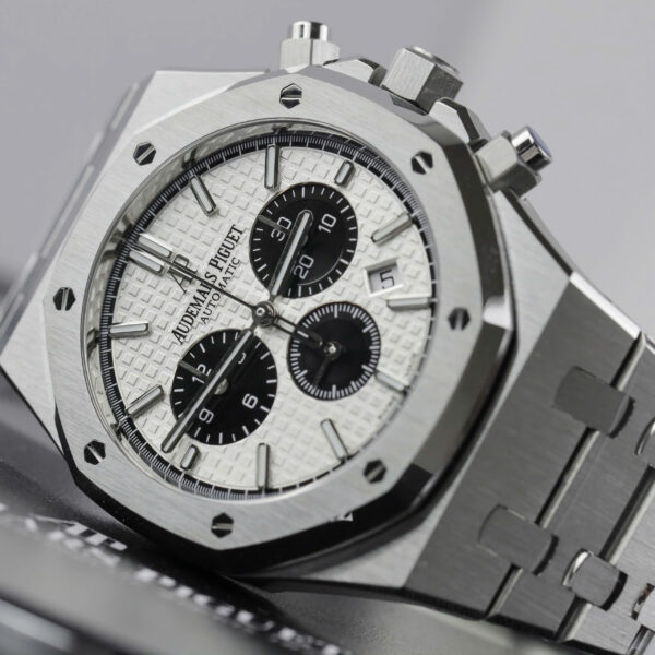 Đồng hồ Audemars Piguet Royal Oak Chronograph 26331ST Rep 11 nam mặt trắng nhà máy APS 41mm (2)