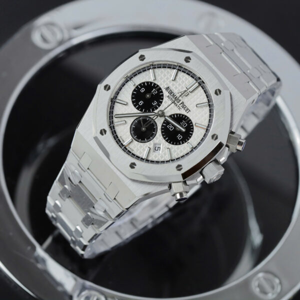 Đồng hồ Audemars Piguet Royal Oak Chronograph 26331ST Rep 11 nam mặt trắng nhà máy APS 41mm (2)