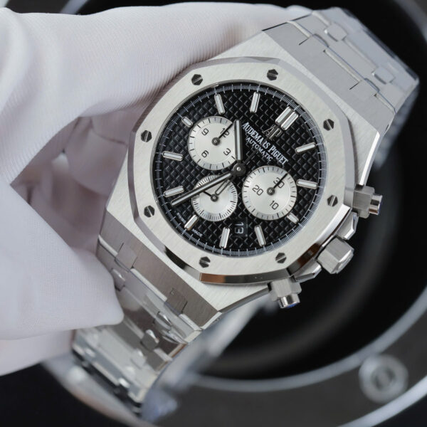 Đồng hồ Audemars Piguet Royal Oak Chronograph 26331ST Replica 11 nam mặt đen nhà máy APS 41mm (2)