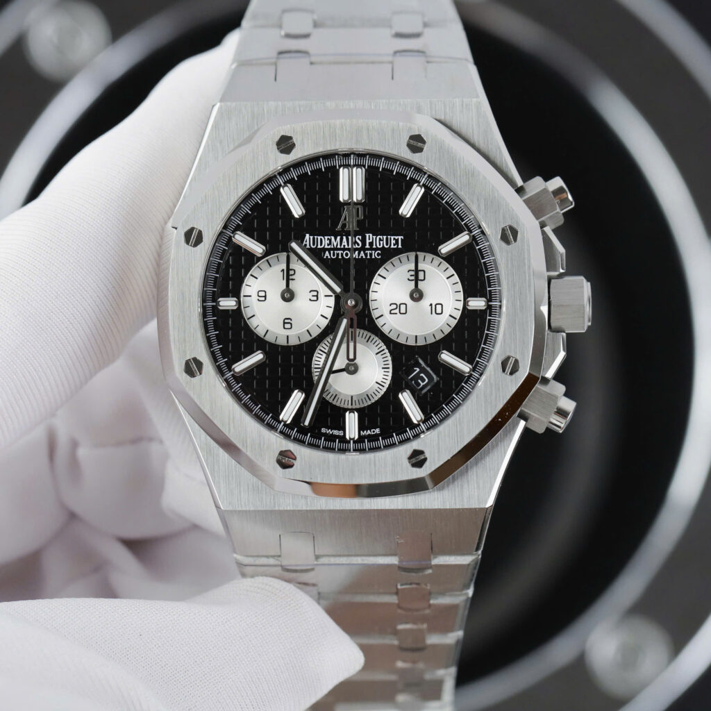 Đồng hồ Audemars Piguet Royal Oak Chronograph 26331ST Replica 11 nam mặt đen nhà máy APS 41mm (2)