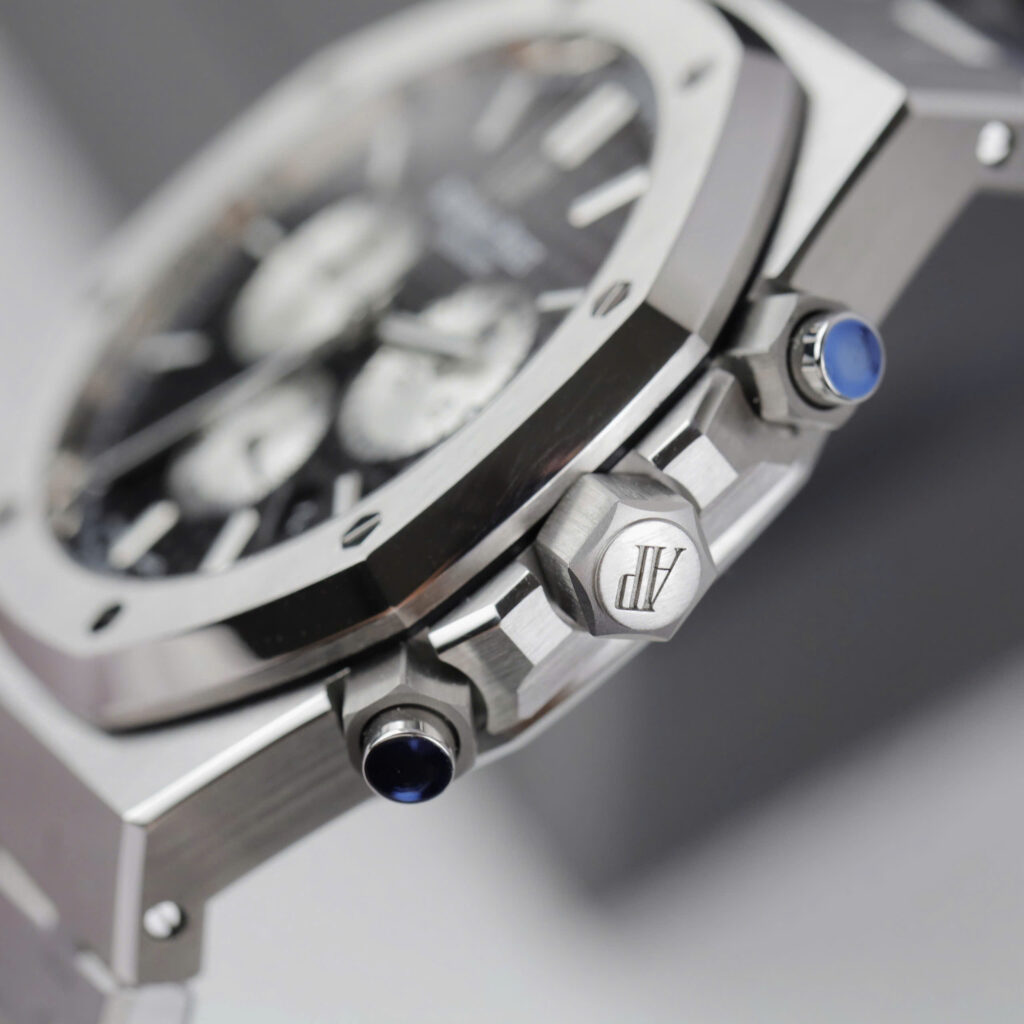 Đồng hồ Audemars Piguet Royal Oak Chronograph 26331ST Replica 11 nam mặt đen nhà máy APS 41mm (2)